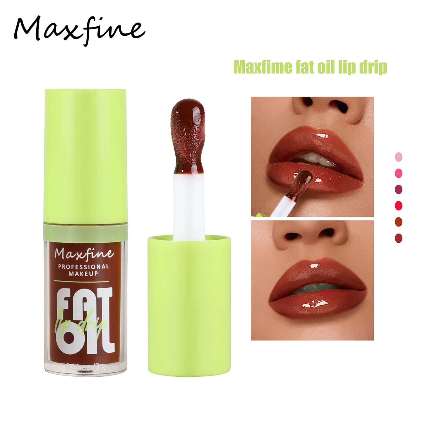 Green Mirror Lip Gloss rende le labbra paffute umide e migliora l'umidità delle labbra