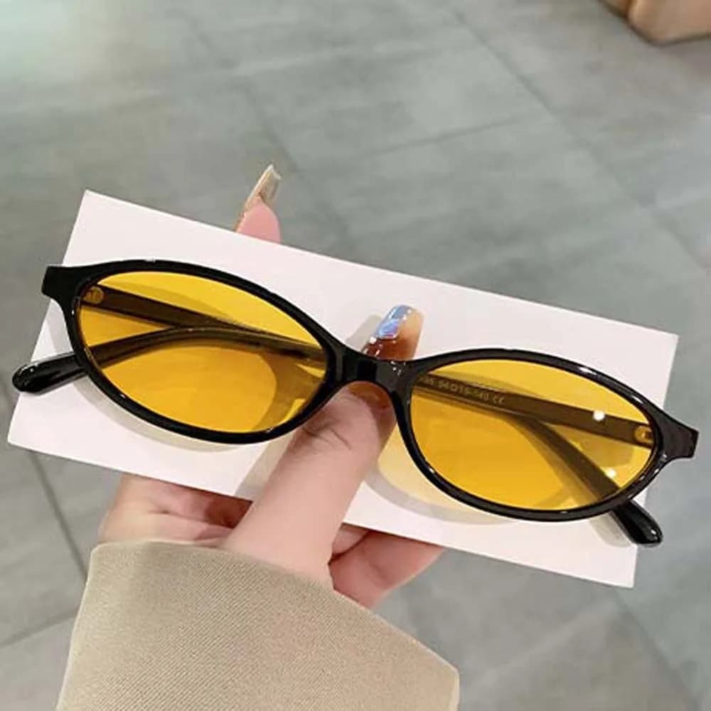 New Retro Cat Eye Sunnies PC Elliptical Women HD Sunglasses Leopard Print Waterproof Anti-UV Glasses Punk Style