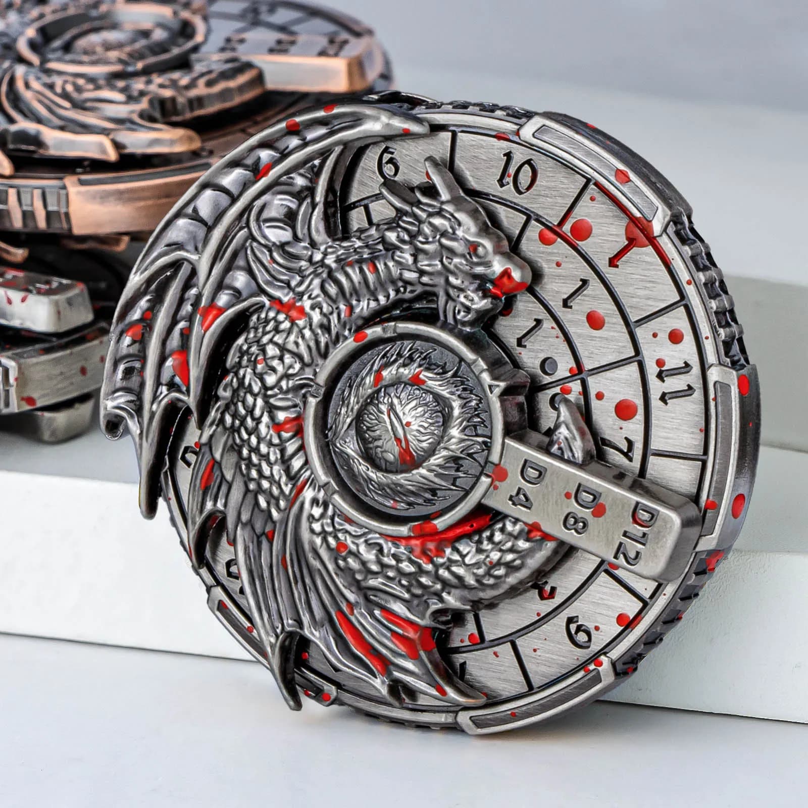 Set di Dadi DND 7 in 1, Dadi in Metallo per Roulette, Set D&D con Scatola Regalo, Dadi Poliedrici per Dungeons and Dragons, per Giochi di Ruolo