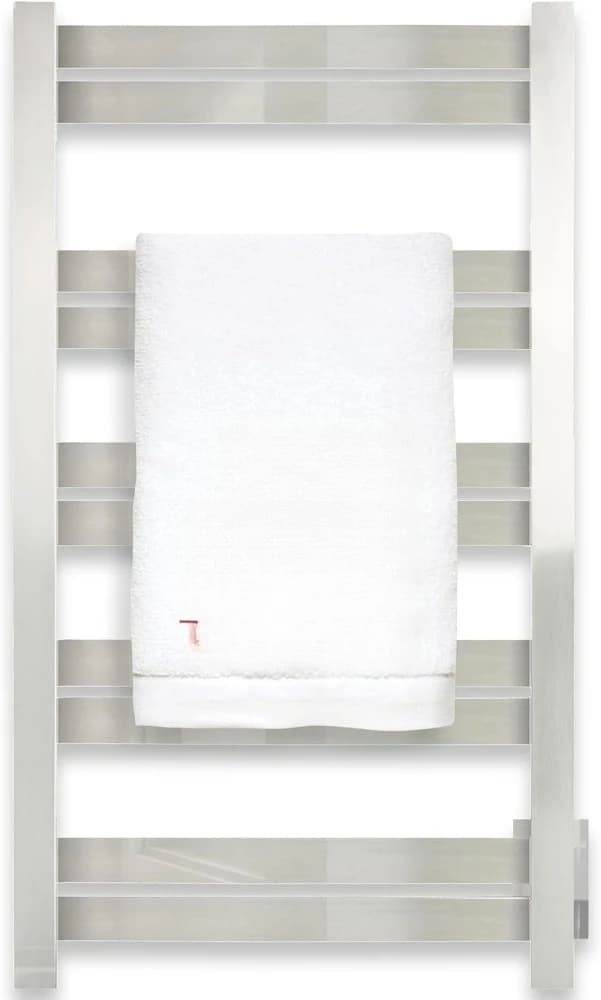 Portasciugamani e asciugatrice riscaldati a parete con 10 barre, scaldasalviette elettrico da bagno cablato 120 V,