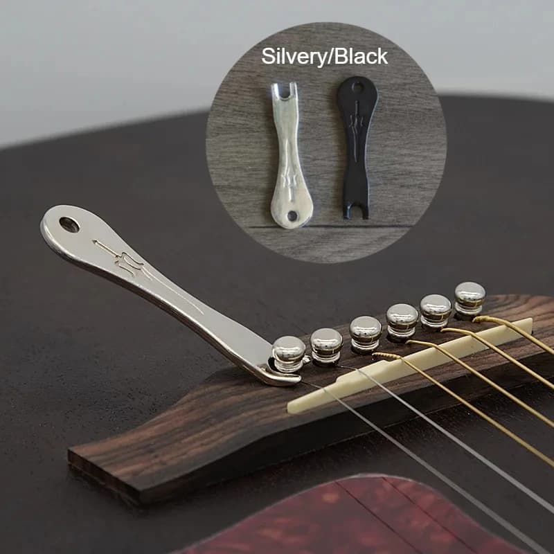 Accordi per chitarra folk in legno argentato/nero Coni per cucitrice Barre di leva Accessori per strumenti musicali cono per corde