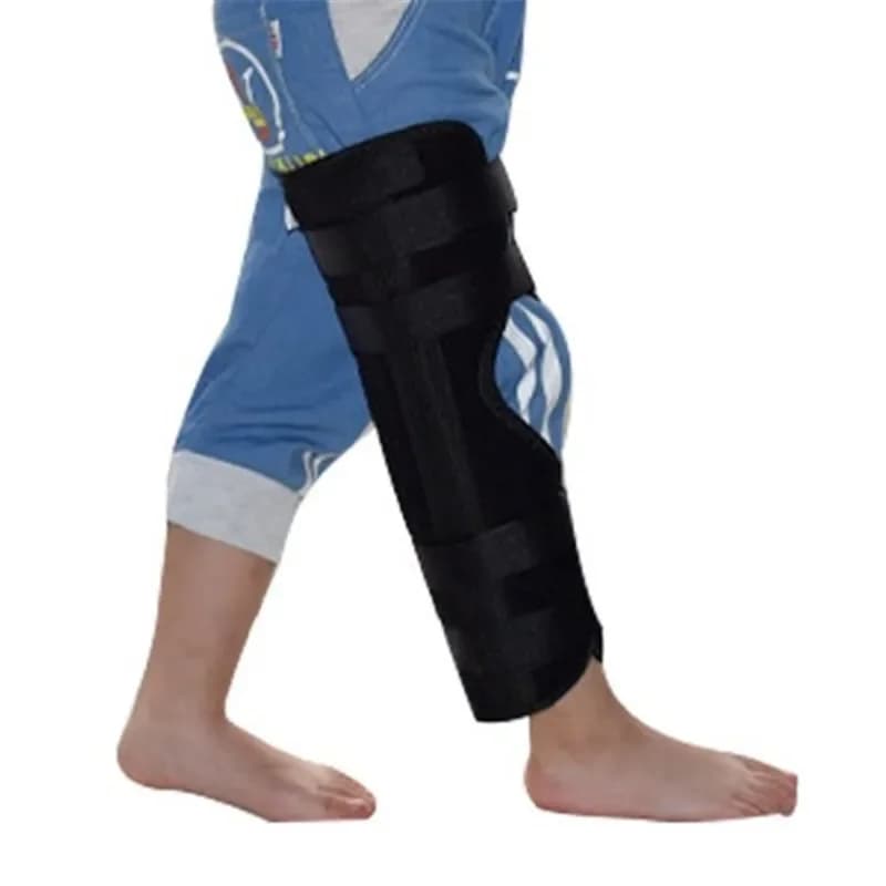 Adulto e bambini Ginocchiera Supporto Pad Patella Ginocchio Fissaggio Ortopedico Gamba Postura Correttore Fratture Stecca Guardia Per L'artrite