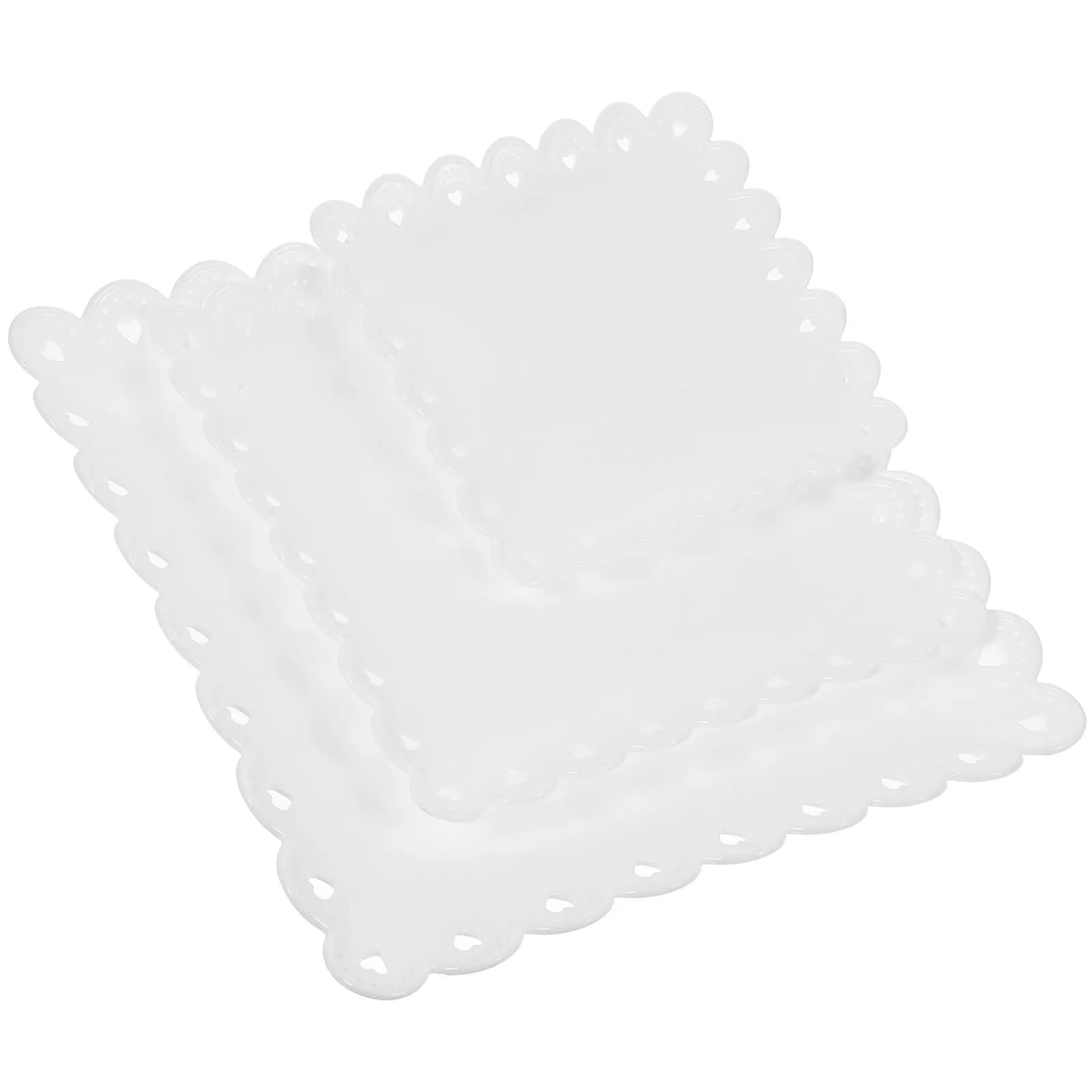 Vassoio Rettangolare Riutilizzabile in Plastica per Snack, Frutta, Dessert, Biscotti, Cupcake, Caramelle, Noci, Frutta Secca, Gioielli - Design Moderno