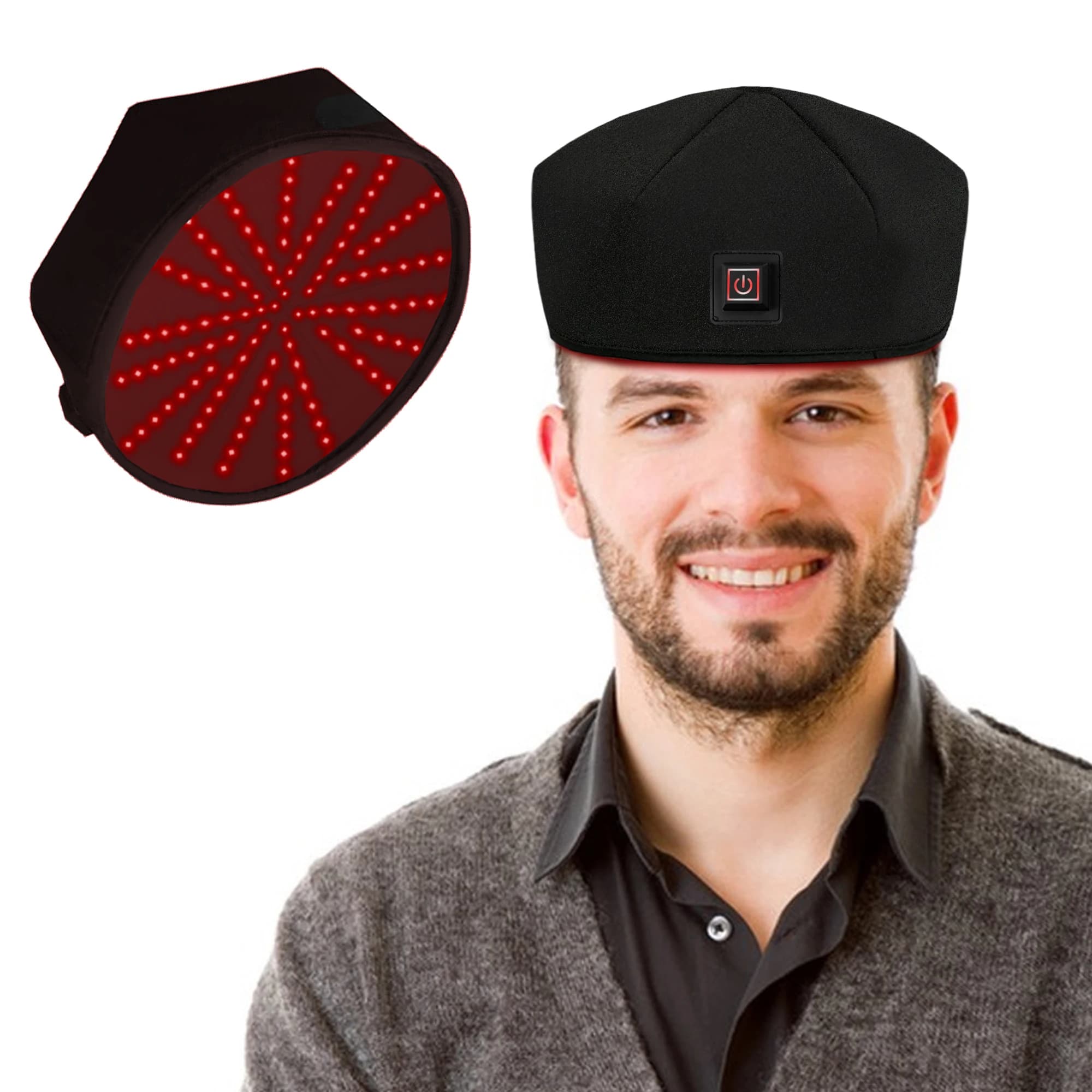 126Pcs Infrared LED 660&850nm Red Light Hair Growth Cap for Hair Regrowth Anti Hair Loss Relax Scalp Head Care Hat Hair Massager