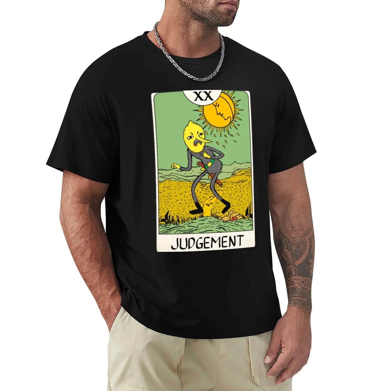 Lemongrab - Tarot Card - Judgement T-Shirt T-shirt sportiva casual traspirante