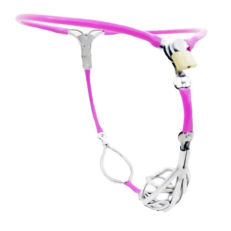 Stainless Steel Male Chastity Belt Device Adjustable Underwear Simple Lockable Pants BDSM Cock Cage Rings Adult Sex Toys for Man