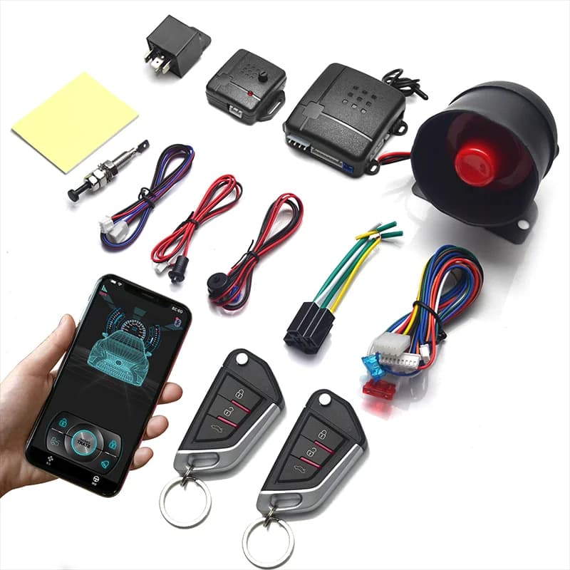 Universal Car Auto Burglar Alarm Protection Security System Remote Control Door Lock Vehicle Keyless Entry System Phone APP