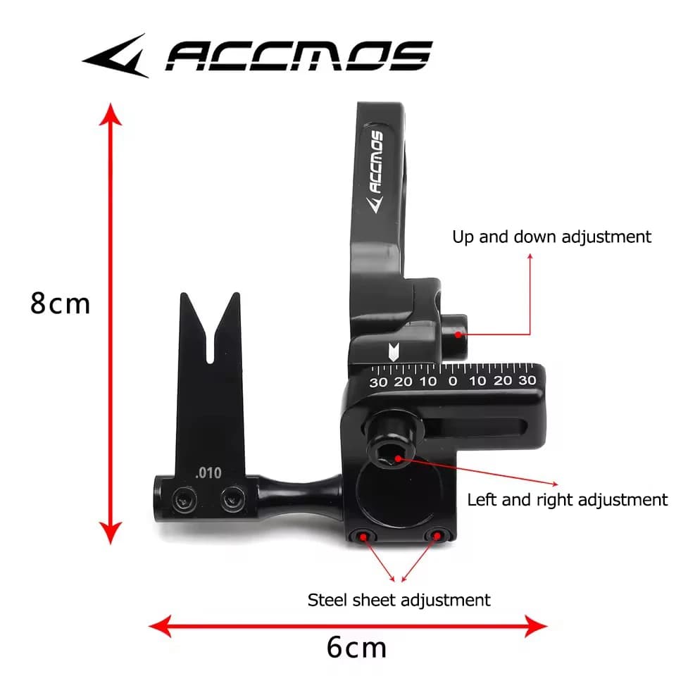 ACCMOS D5 Lamiera di acciaio Tiro con l'arco Freccia Resto Goccia Arco composto Caduta in lega di alluminio per caccia al bersaglio Accessori per tiro