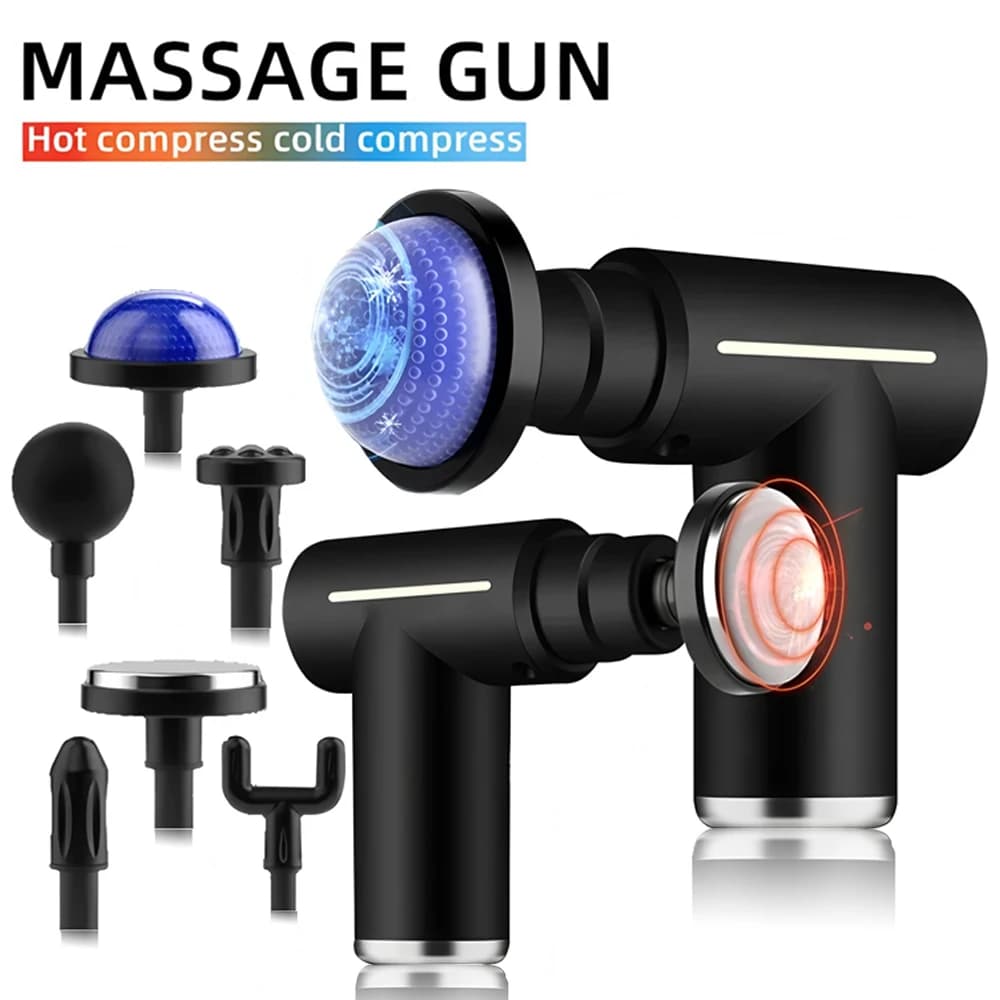 Mini Muscle Massage Gun Body Massage Deep Portable Percussion Massage for Body Back Chain Gamba Gun for Band with Cold and Hot Pack
