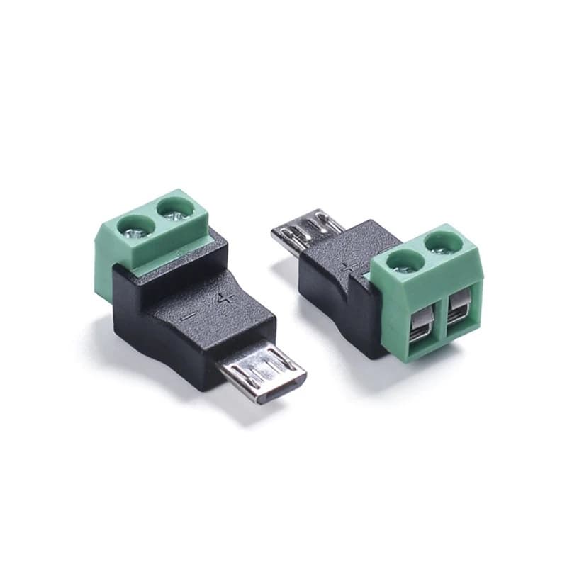 Connettore Micro USB Evitare le spine di saldatura Terminale Micro USB a 2 pin Connettori di ricarica 5V per telefoni Tablet Ventola