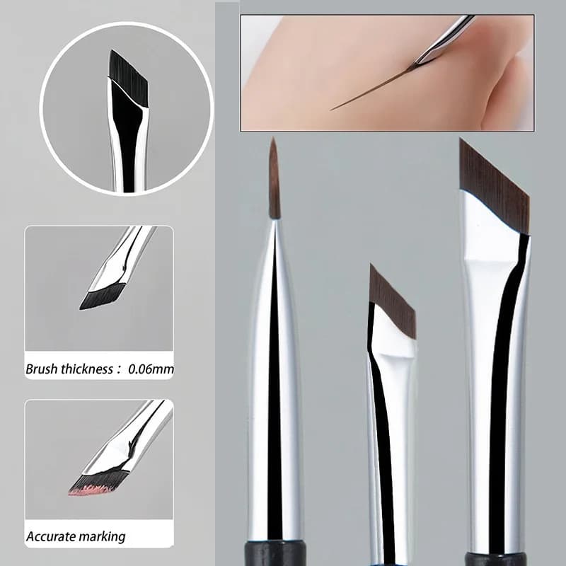 Il pennello per eyeliner con lama di aggiornamento Pennello per sopracciglia piatto ultra sottile ad angolo fine sotto gli occhi Luogo Pennello per dettagli precisi