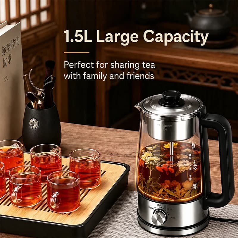 1.5L Food-grade Stainless Steel Electric Kettle Fast Boiling Hot Water Heater, Multi-purpose Teapot for Coffee, Beverage Daily U