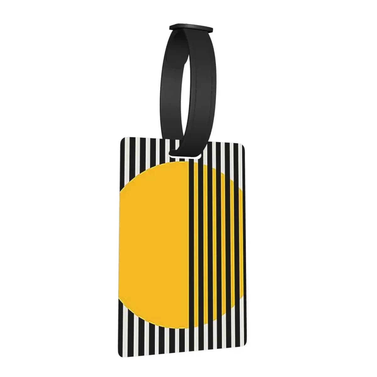Stampa espositiva Bauhaus, arte da parete Cerchio giallo da parete Dec Etichette per bagagli Etichetta per imbarco per bagagli carina Porta etichette ID Nome Indirizzo