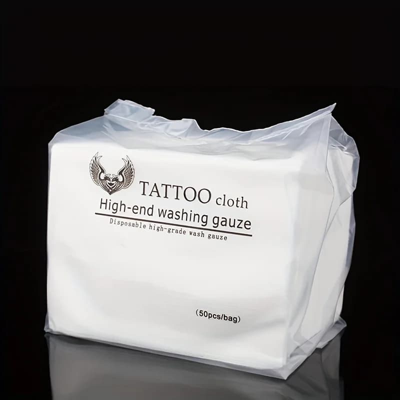 Disposable Tattoo Wipe Paper 50pcs Tattoo Cloth High-end Washing Gauze Permanent Makeup Cleanig Tattoo Supplies Accessories