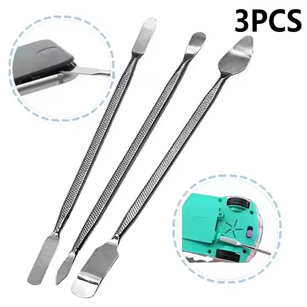 3PCS Kit di strumenti di riparazione Lame di smontaggio universali Apertura a leva Piede di porco in metallo per IPhone/Samsung Spatola per laptop Utensili manuali