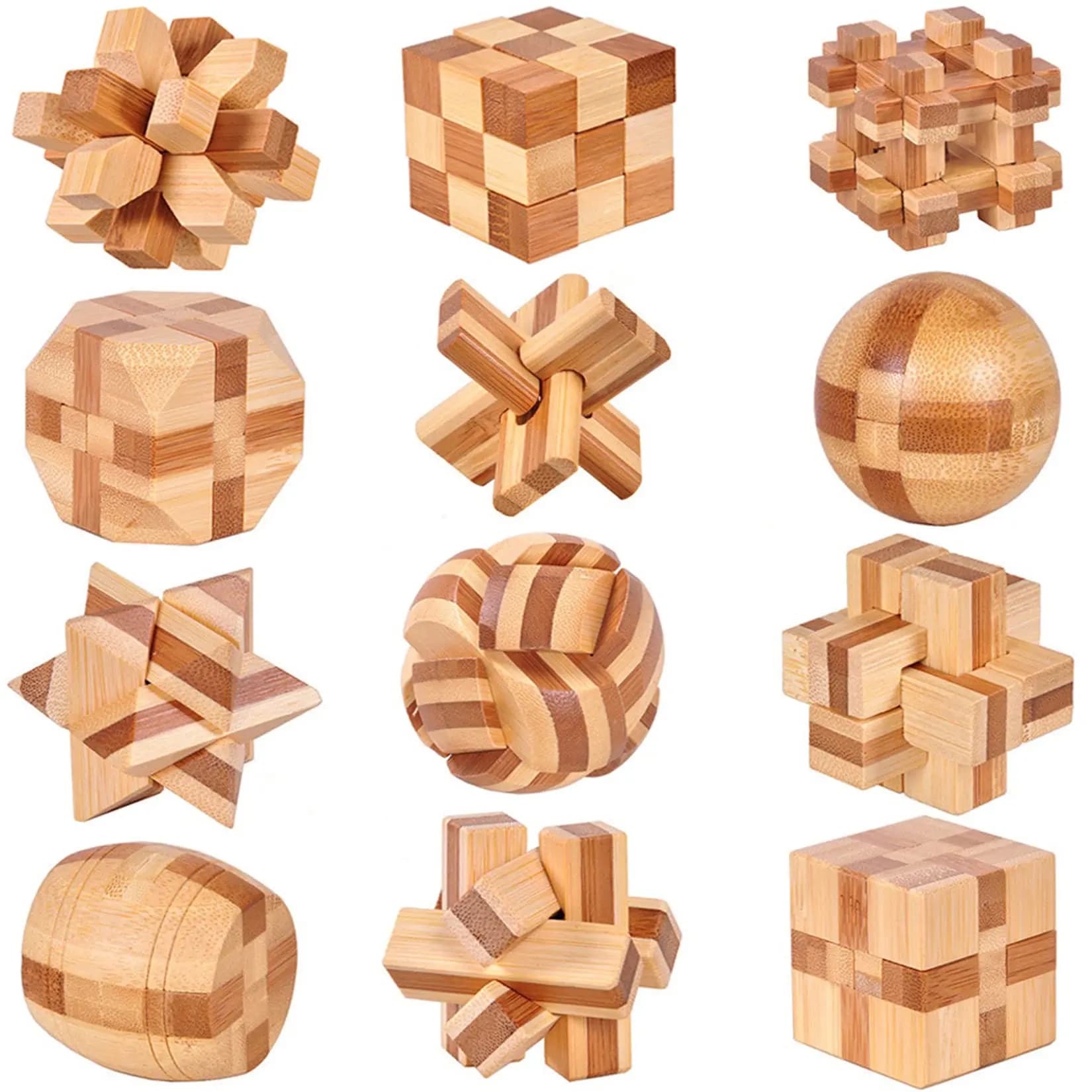 Giochi di Puzzle in legno rompicapo giocattolo Puzzle 3D per adolescenti e adulti Puzzle logico cubo magico in legno rompicapo assemblaggio giocattoli