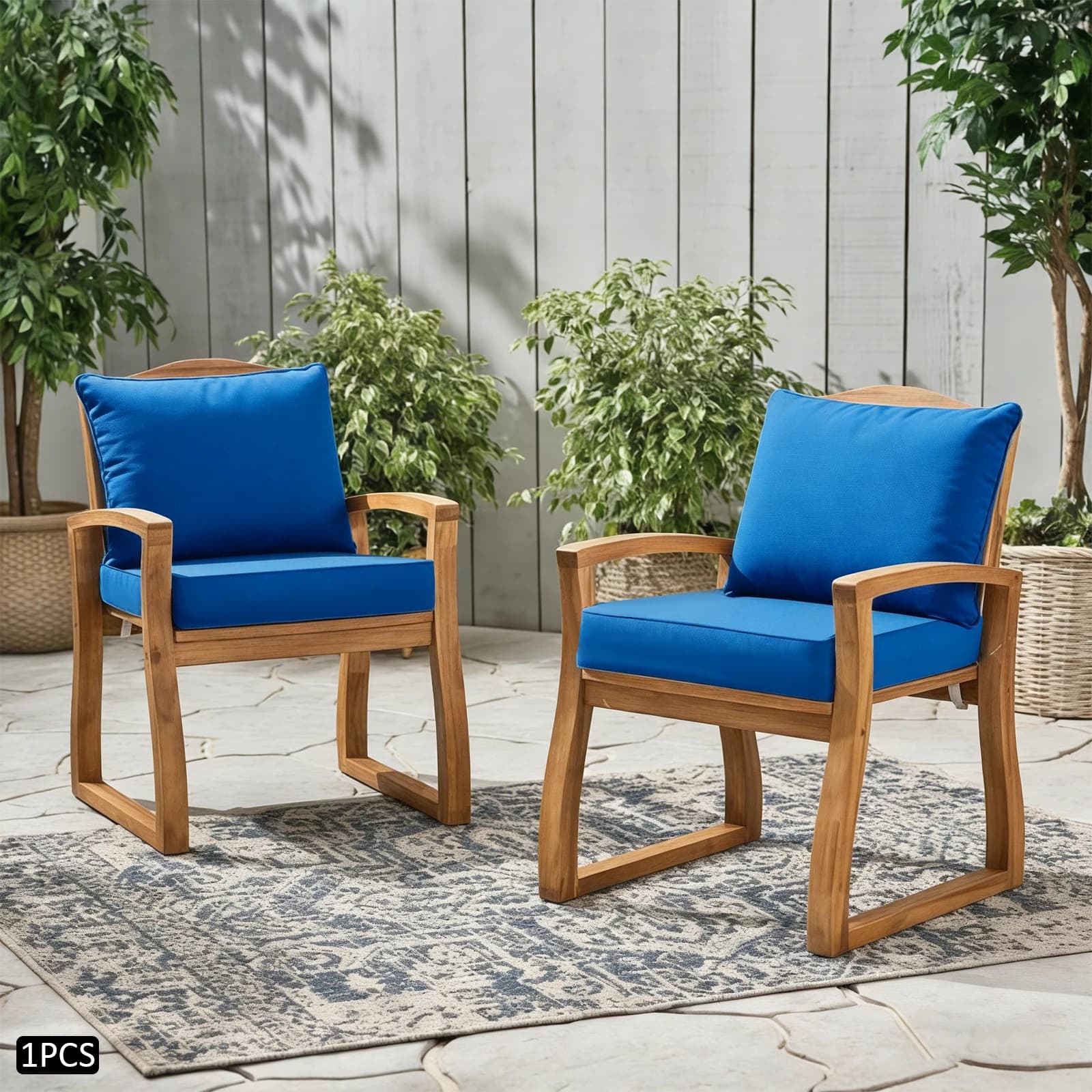 Adaptable Outdoor Deep Seat Cushion Set with Thoughtful Concealed Zip Teeth Chair Cushion with Removable Cover for Most Outdoor Deep-seated Chairs and Patio Conversation Chairs