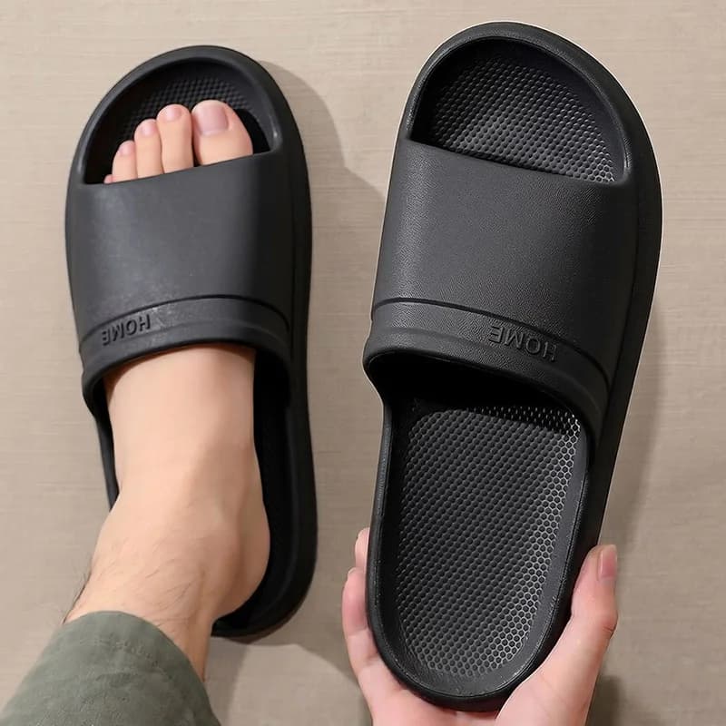Men Home Slippers Women Summer Concise Soft EVA Slides Couples Bathroom Non-slip Light Sandals Comfortable Outdoor Beach Shoes