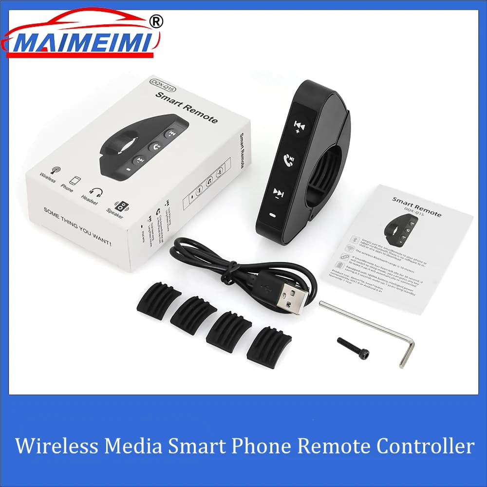 Telecomando da manubrio per auricolari da casco moto, compatibile con Bluetooth 5.3, controller wireless per telefono IP6