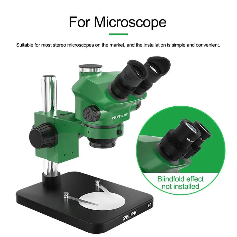 RELIFE M-26 Coprioculare per Microscopio 3D, Protezione in Silicone Morbido per la Maggior Parte dei Microscopi, Strumento Schermante per la Luce