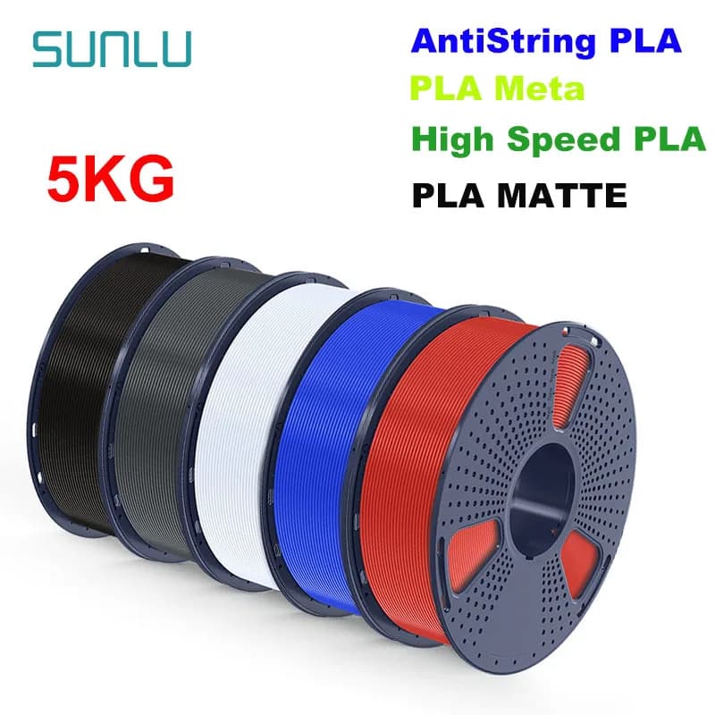 SUNLU 5KG APLA/PLA Meta/High speed PLA/PLA MATTE Filamnet 1.75mm 5Roll 1KG Filament 3D printer ordered wrapped for 3D printer