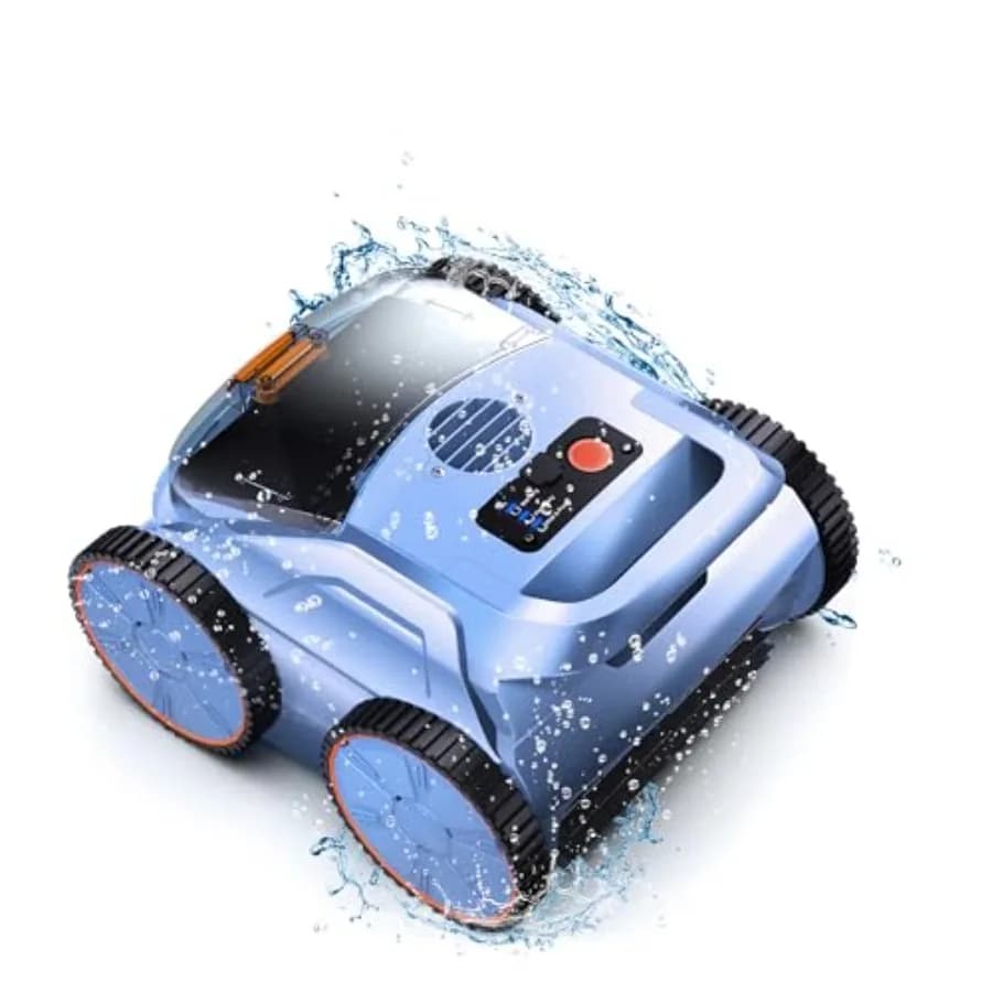 Nuovo Robot Pulitore Piscina 2026 per Piscine Interrate, Navigazione Intelligente, Pulizia Fondo, Pareti e Linea d'Acqua, 150 Minuti di Autonomia