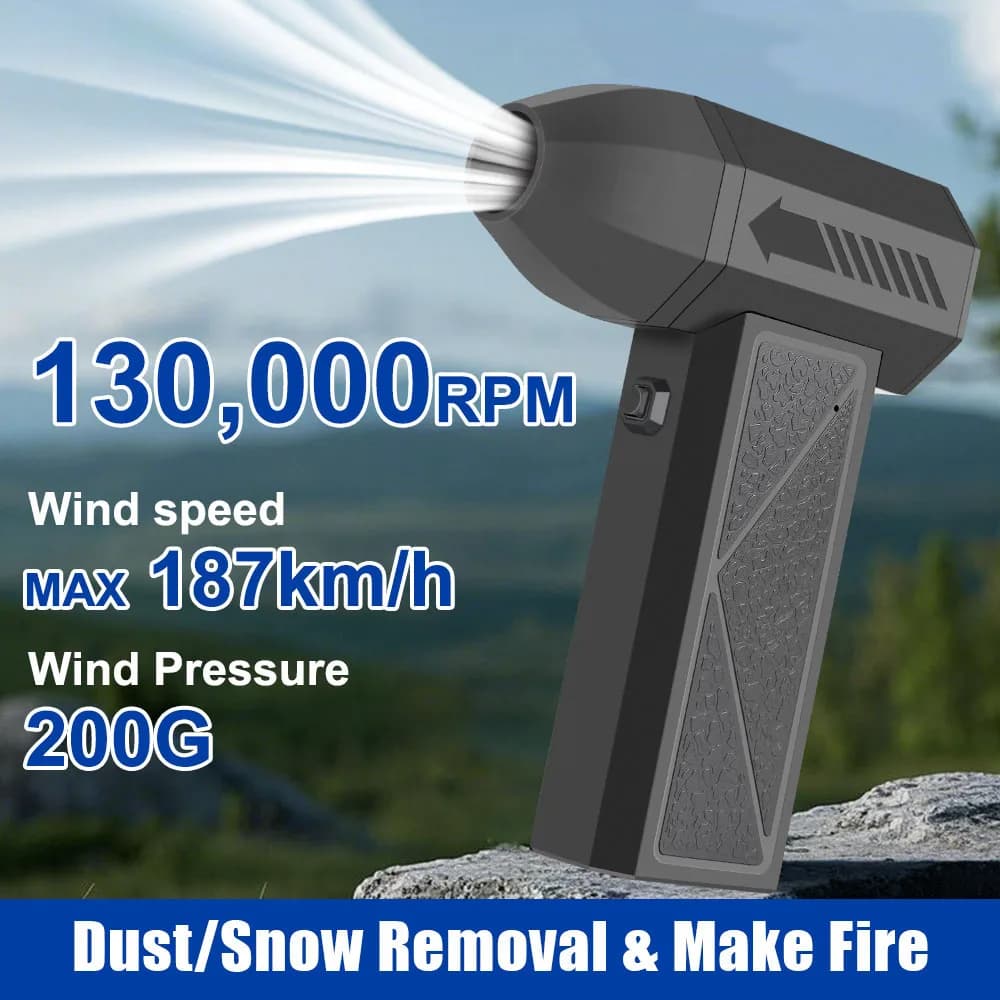 130000 giri/min Cordless Ventilatore di Aria Tasca Turbo Ventilatore Forte Soffiaggio Cuscini Per Auto Gonfiatore Aria Spolverino Giardino Pulito Campeggio BBQ Strumenti