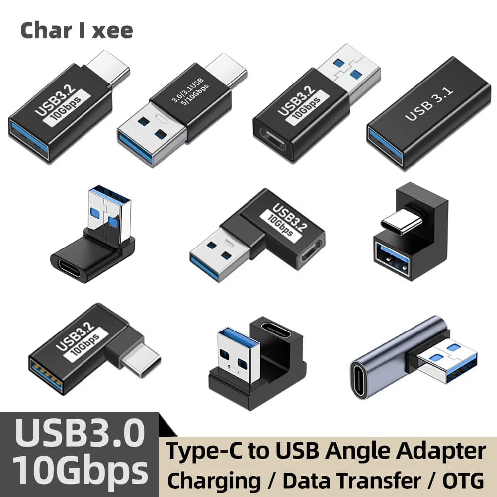 Adattatore Universale USB 3.0 OTG Type-C Convertitore da USB-C a USB-A Maschio e Femmina per Ricarica e Sincronizzazione Dati per MacBook Huawei Samsung Xiaomi