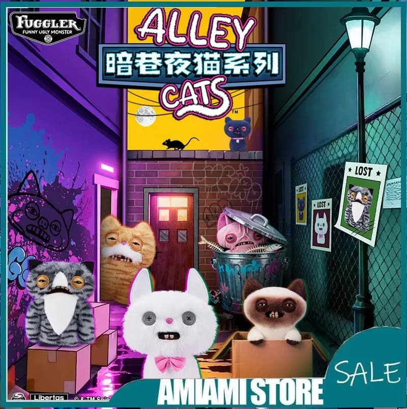 Peluche Ufficiale Fuggler da 23 cm, Mostro Dentato Carino della Serie Gatto Notturno di Foschia, Bambola di Peluche Divertente e Simpatica, Giocattolo di Tendenza