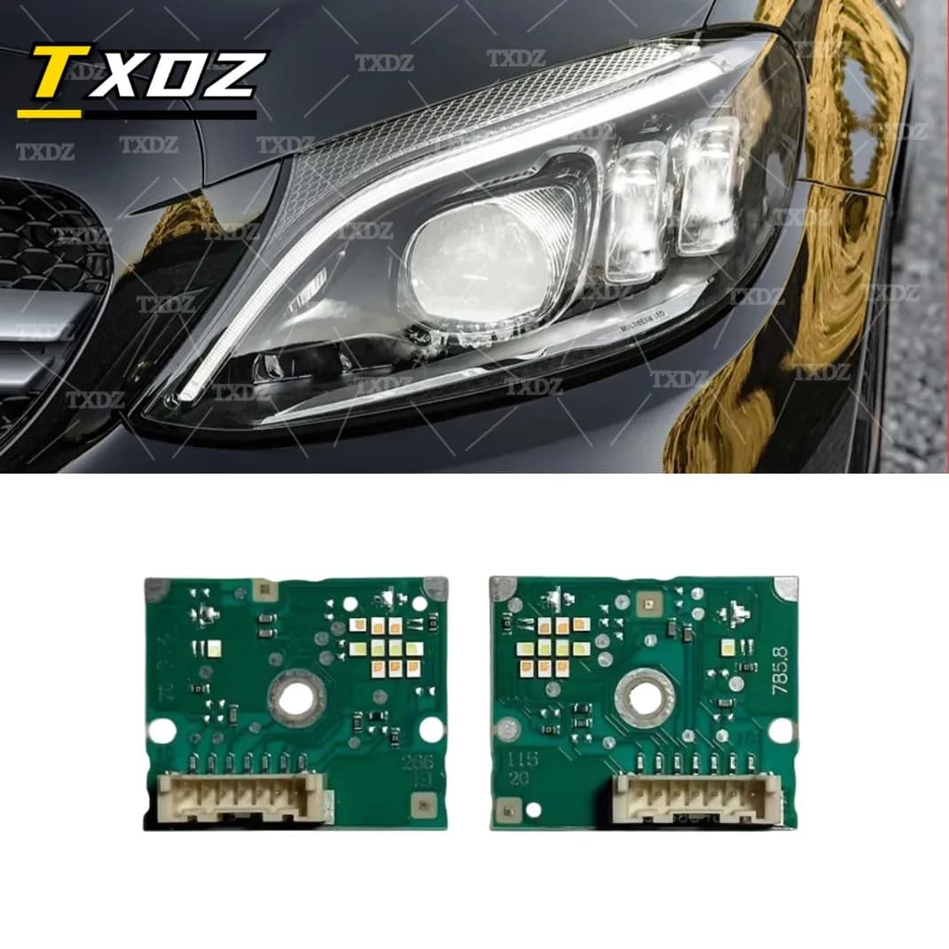 Pannelli DRL Bianchi per Fari LED MULTIBEAM 2019-2021 W205 Classe C C180 C200 C260 C300 C63 C43, Luci Diurne Sinistra e Destra