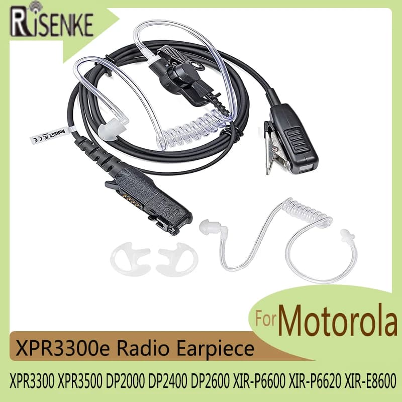 Cuffie walkie-talkie per Motorola, XPR3300, XPR3500, DP2000, DP2400, DP2600, XIR-P6600, XIR-P6620, XIR-E8600