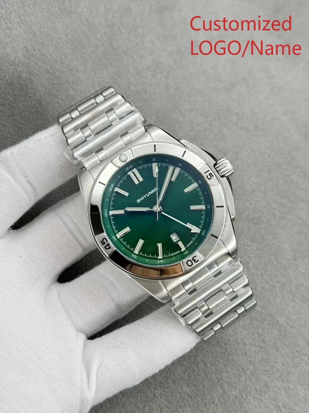 Custom A191 Unisex Mechanic Sporty Watch with Full Function, 904L Stainless Steel Bracelet with World Time Function
