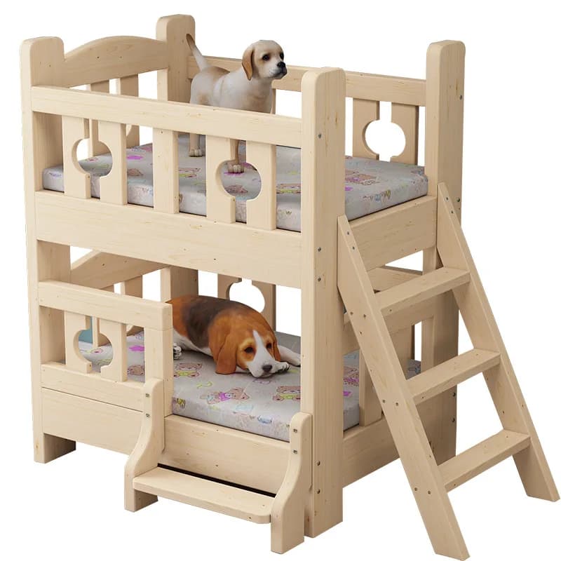 Cuccia lettiera per gatti letto per cani doppio strato in legno massello pelo dorato lettiera per animali domestici quattro stagioni universale per cani pad per gatti biancheria da letto per cani