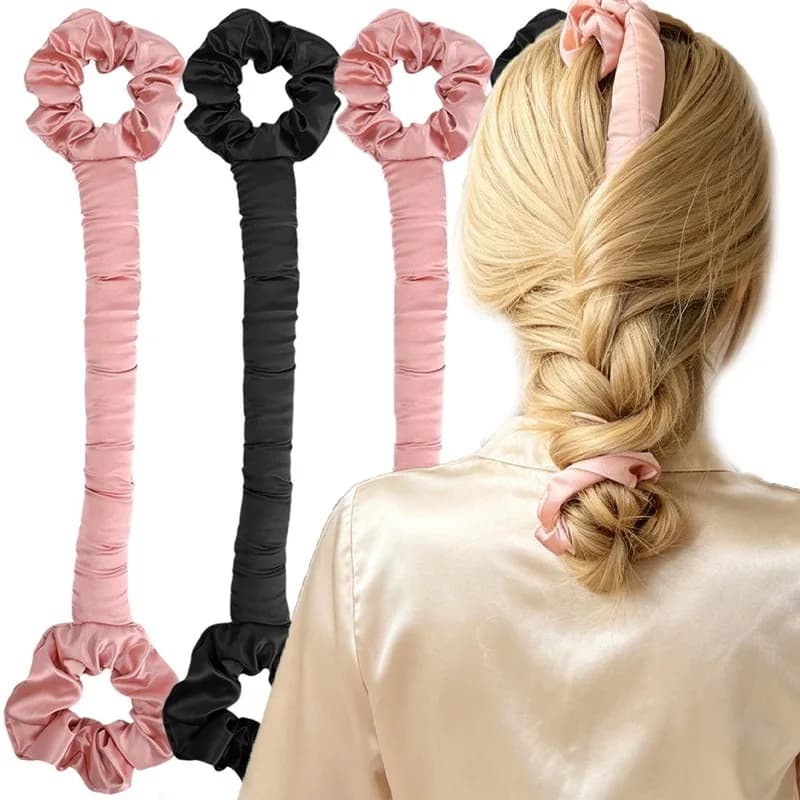 1-2 Pezzi Arricciacapelli Multifunzione in Raso Senza Calore, Arricciacapelli Senza Calore per Dormire, Bigodini Morbidi Senza Calore, Strumento per lo Styling