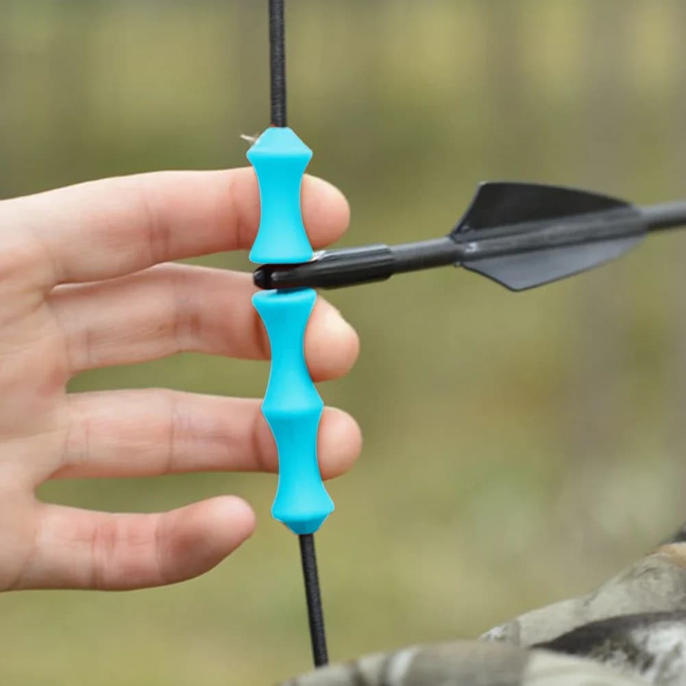 Set di Protezioni per Dita in Silicone per Tiro con l'Arco, Protezioni per Dita per Arco Ricurvo, Protezione per Mani per Tiro Rapido