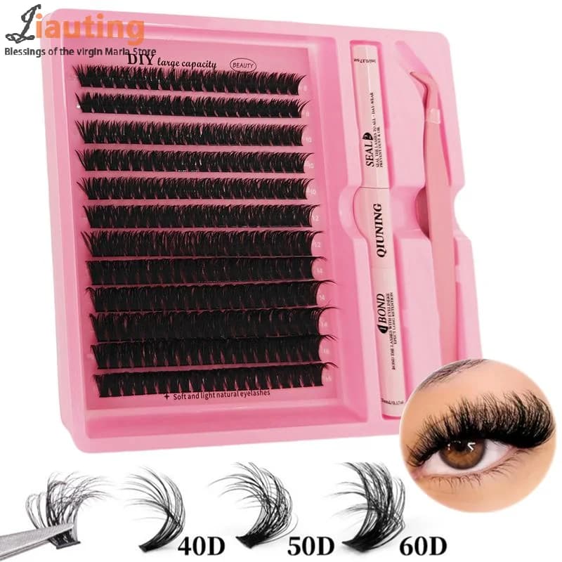 Moisturizing Cylinder Eyelashes, Customized Smart Faux Eyelashes, Fai-da-te Folders, Extension Eyelashes, Comic Style Clamps + Base + Tips