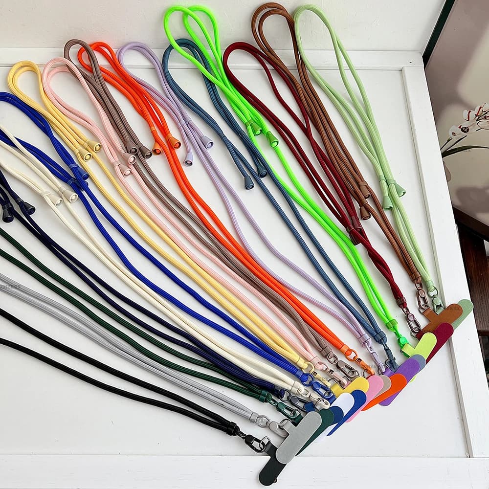 150cm Adjustable Phone Lanyard Strap Universal Mobile Phone Hanging Rope Neck Straps Anti-lost Lanyards Cell Phone Accessories
