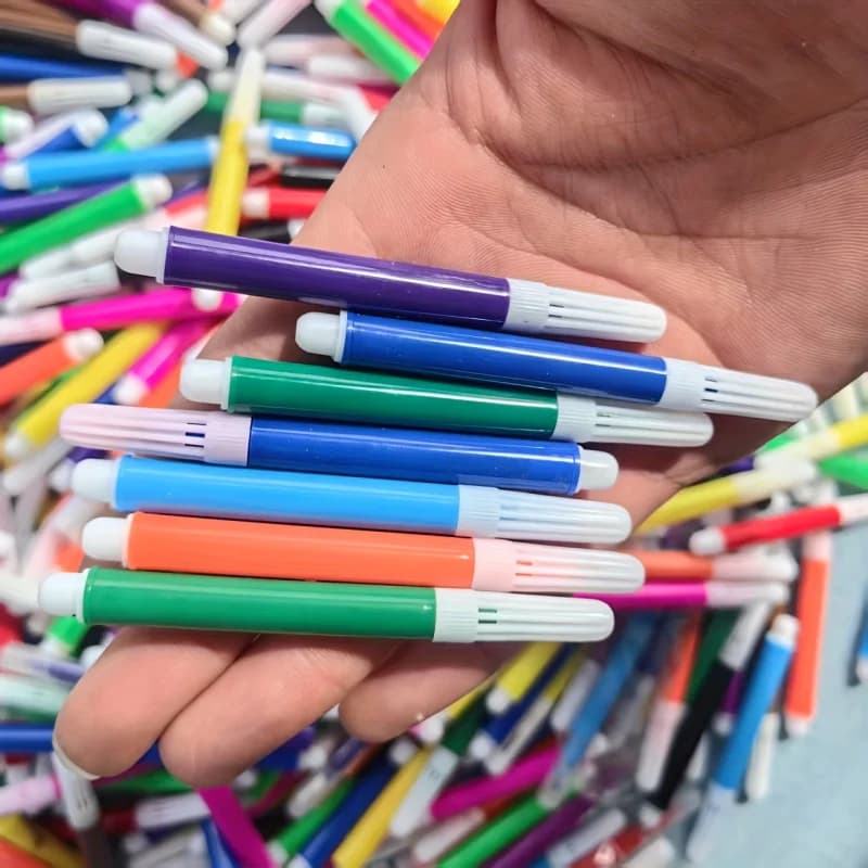 Set di 60 Pennarelli Acquerellabili Lavabili per Bambini, Pennarelli per Colorare e Disegnare, Forniture Artistiche, Punta Fine, Non Tossici, Cancelleria Scolastica