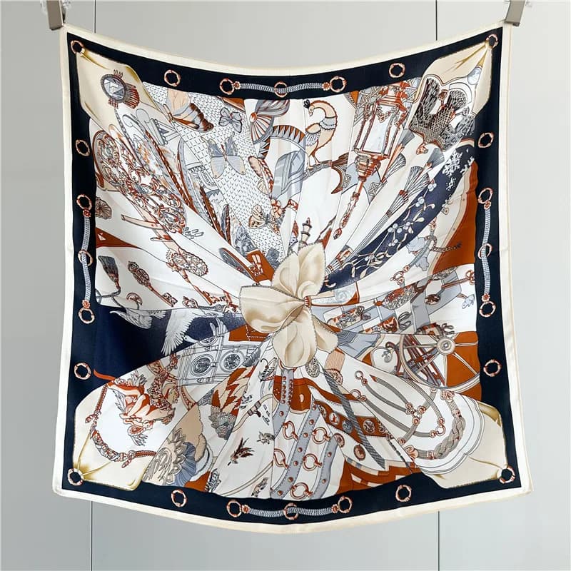 Summer Silk Scarf Women Soft Shawls Luxury Designer Foulards Femme Head Neck Bag Bandana Belt Accessories Gift