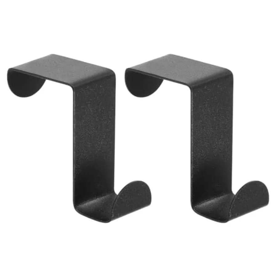 Over The Door Hooks, 2pcs - Stainless Steel Door Hangers Hooks, S-Shaped Double Hooks for Hanging Clothes, Hats, Towels