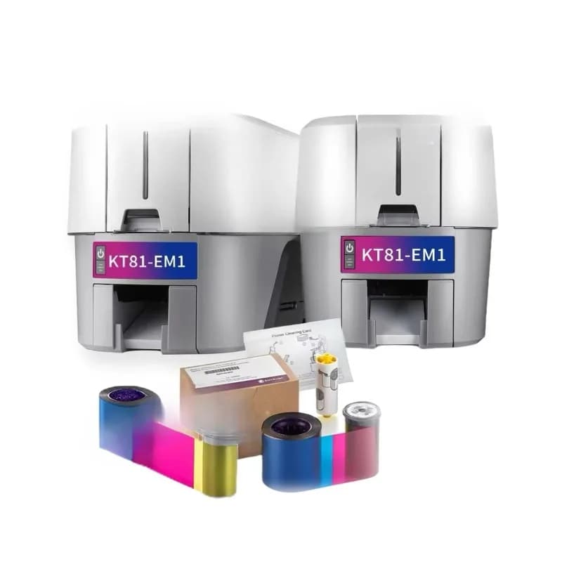 Stampante per carte in plastica in PVC originale Datacard Entrust KT81-EM1 su un lato e doppia faccia Nfc Business Id