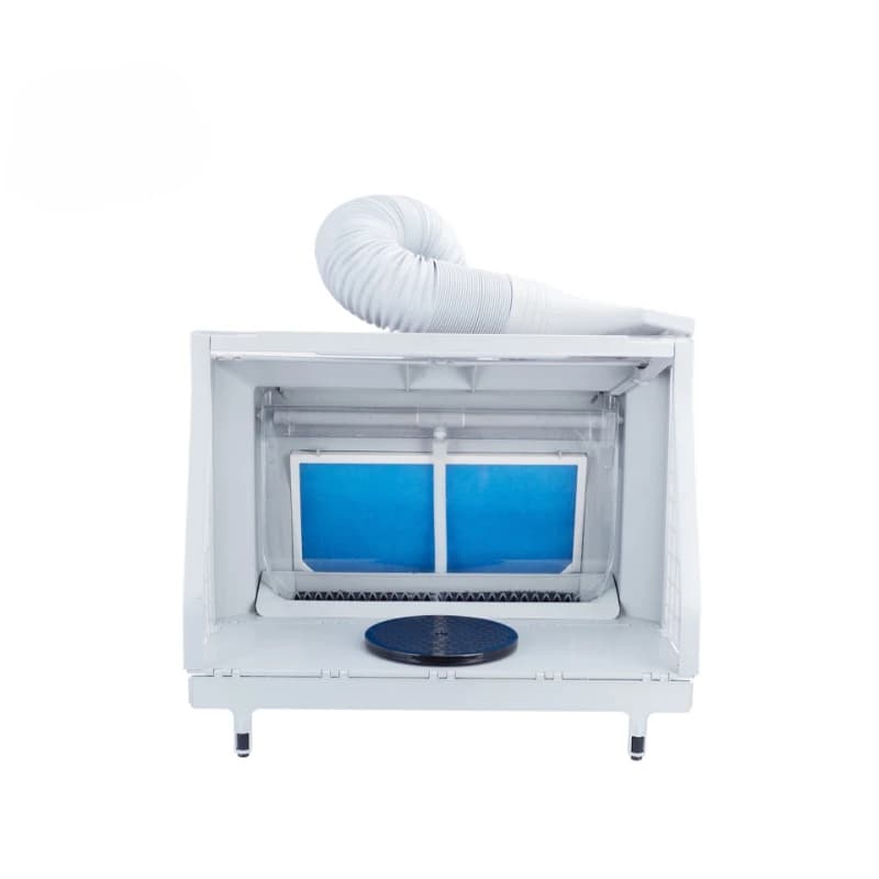 Ventilatore a cascata d'acqua per pittura e modellismo, banco da lavoro per pittura, ventilatore con nebulizzatore e assorbitore di nebbia