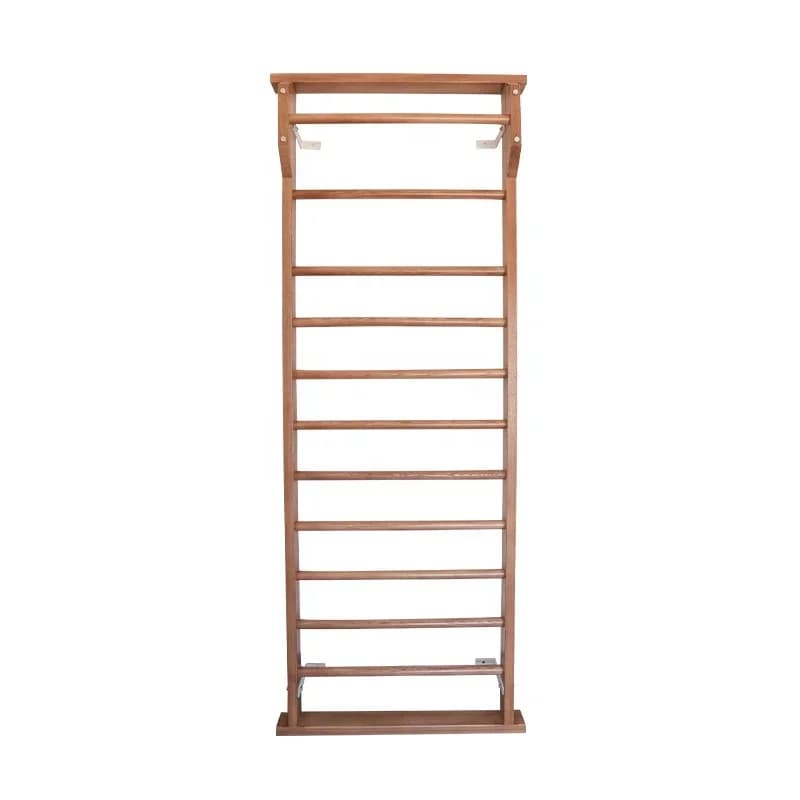 Wooden wall support for pulling up the Swedish scale stall bar, wooden sticks