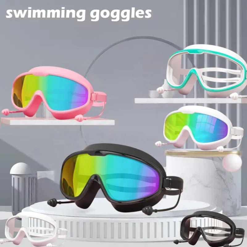 Swimwear for Outdoors Anti-fog with Large Visual, Diving Glasses with Adult and Young Earrings