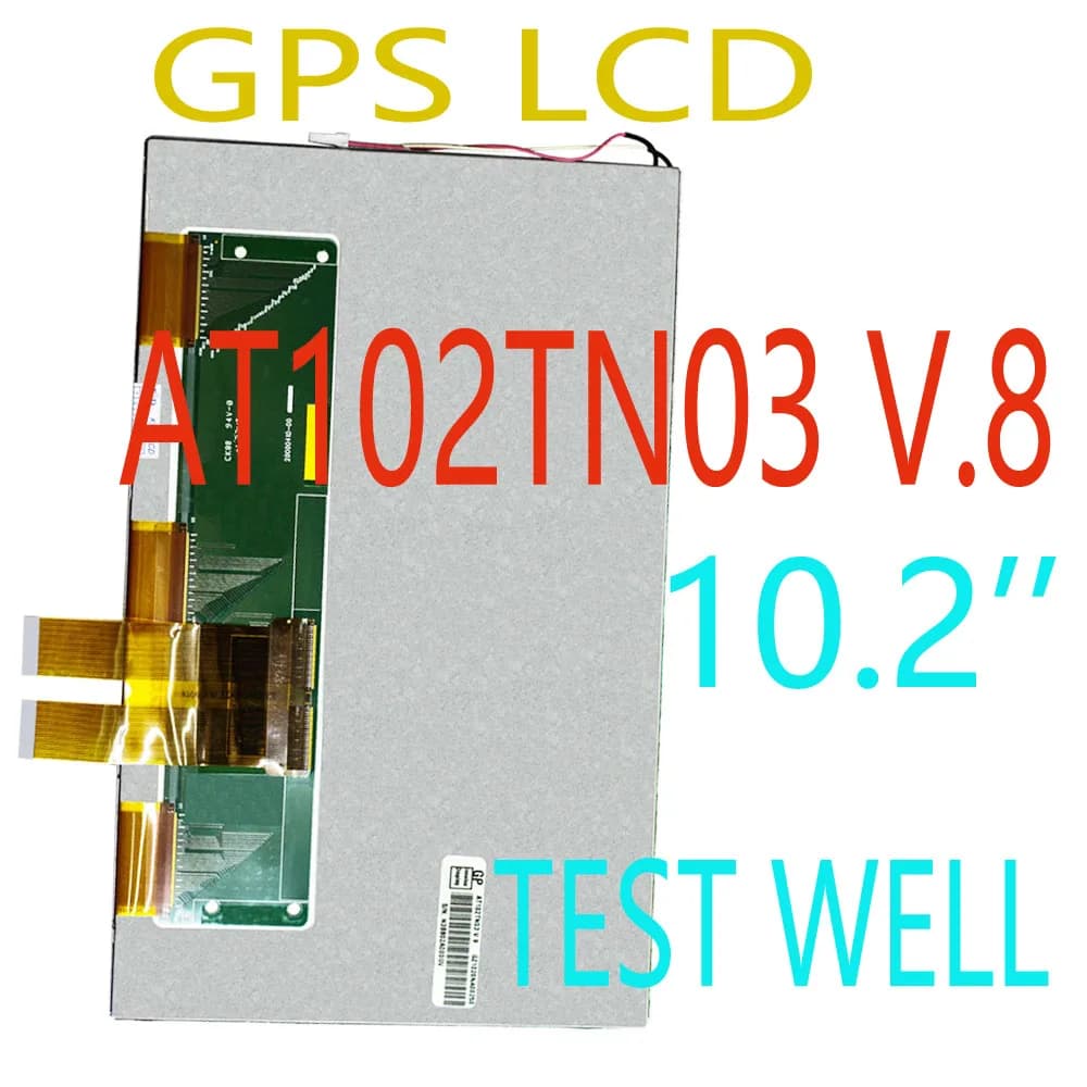 Test Original 10.2 inch LCD AT102TN03 V.8 AT102TN03 V8 TFT LCD Display Panel Module Screen Replacement For Car DVD Navigation