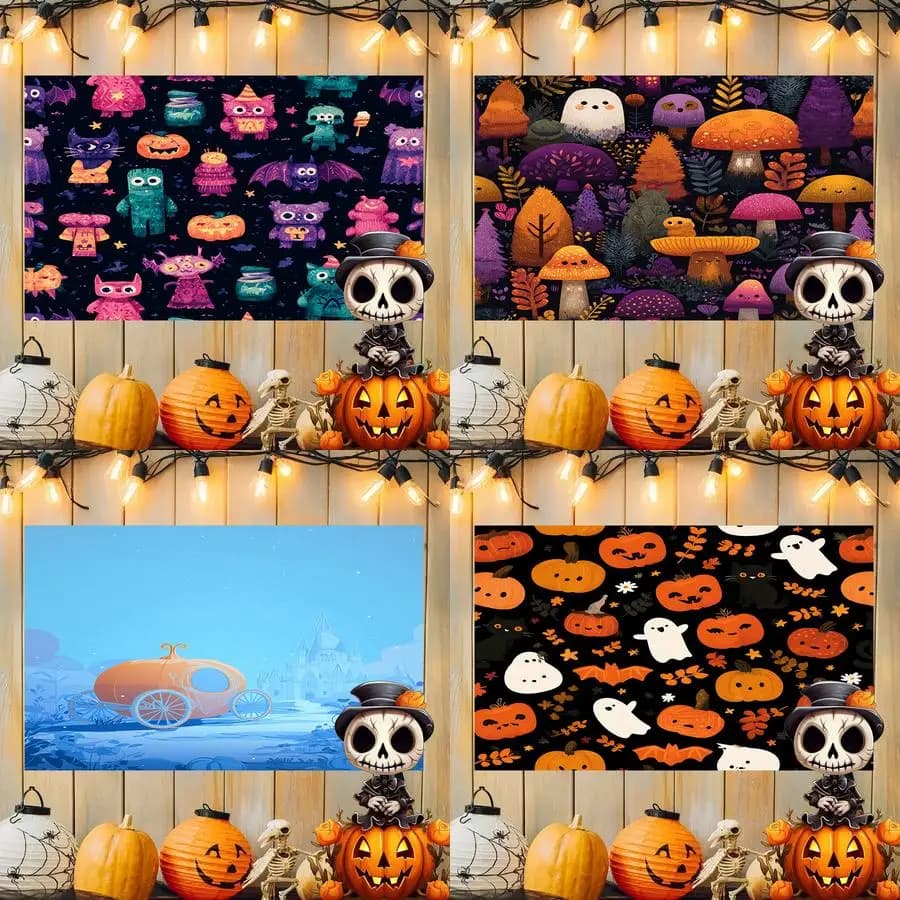 Cute Halloween Jesus Background Cloth Hanging Cloth Bedroom Bedside Decorative Wall Cloth Rental Dormitory Tapestry
