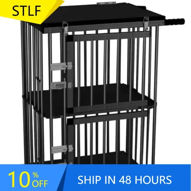 STLFUSMILEPET Nuovo Design Direttamente dalla Fabbrica, Trasportino per Animali a Due Piani, Gabbia in Alluminio Personalizzabile per Esposizioni e Mostre