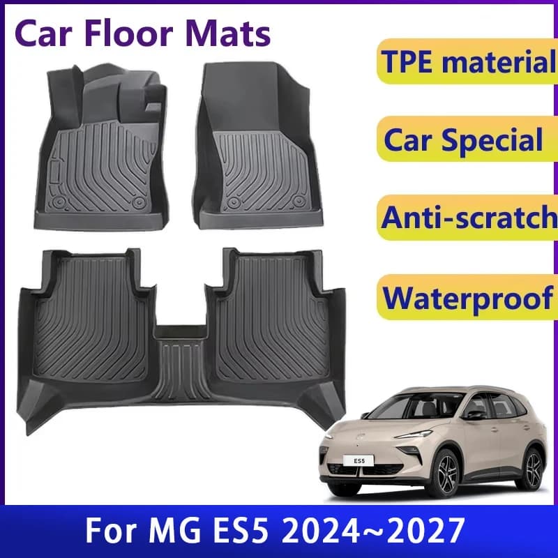 Tappetino per auto per MGS5 EV MG ES5 ES34 2024 2025 2026 2027 Tappetino impermeabile per conducente della mano sinistra Coperture Tappeto interno Accessori auto