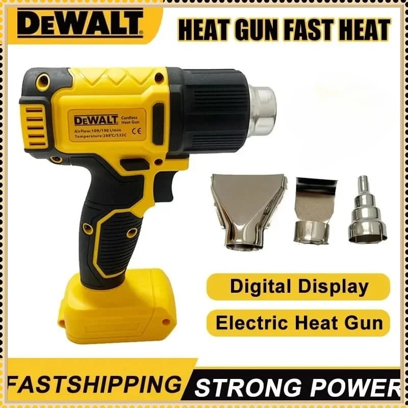 DEWALT Pistola Termica a Batteria (Solo Corpo Macchina) per Termoretrazione, Soffiatore Elettrico Industriale ad Aria Calda, Strumento Termico