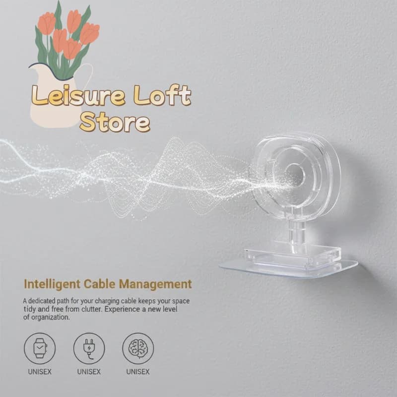 Wall Mounted Watch Charging Stand Punch Free 3 in 1 Multi Functional Storage for Smartwatch and Mobile Devices at Home